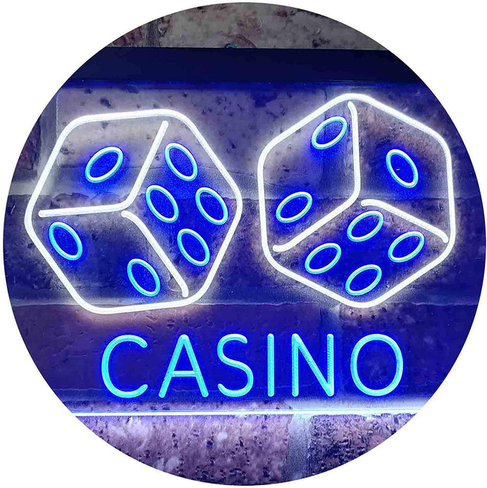 Dice Casino LED Light Sign - Way Up Gifts