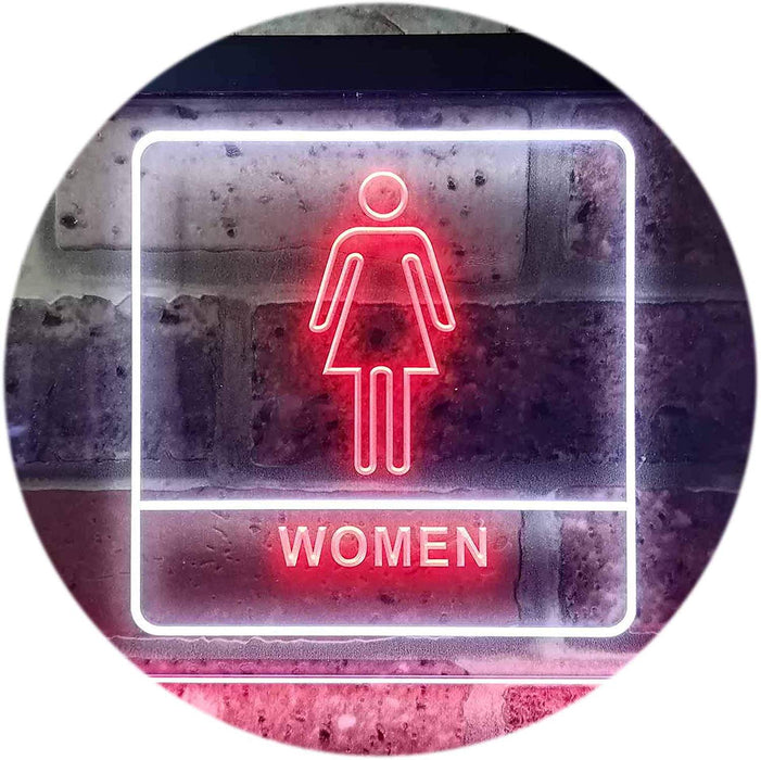 Women Bathroom Restroom LED Light Sign - Way Up Gifts