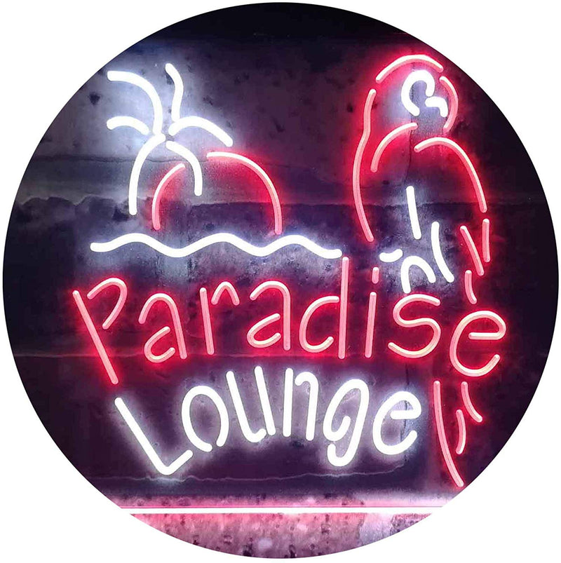 Parrot Paradise Lounge Bar LED Light Sign - LED Gift Works