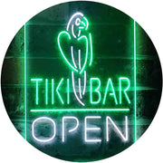 Parrot Tiki Bar Open LED Light Sign - LED Gift Works