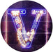 Family Name Letter V Monogram Initial LED Light Sign - Way Up Gifts