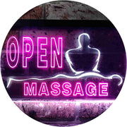 Open Massage LED Light Sign - LED Gift Works