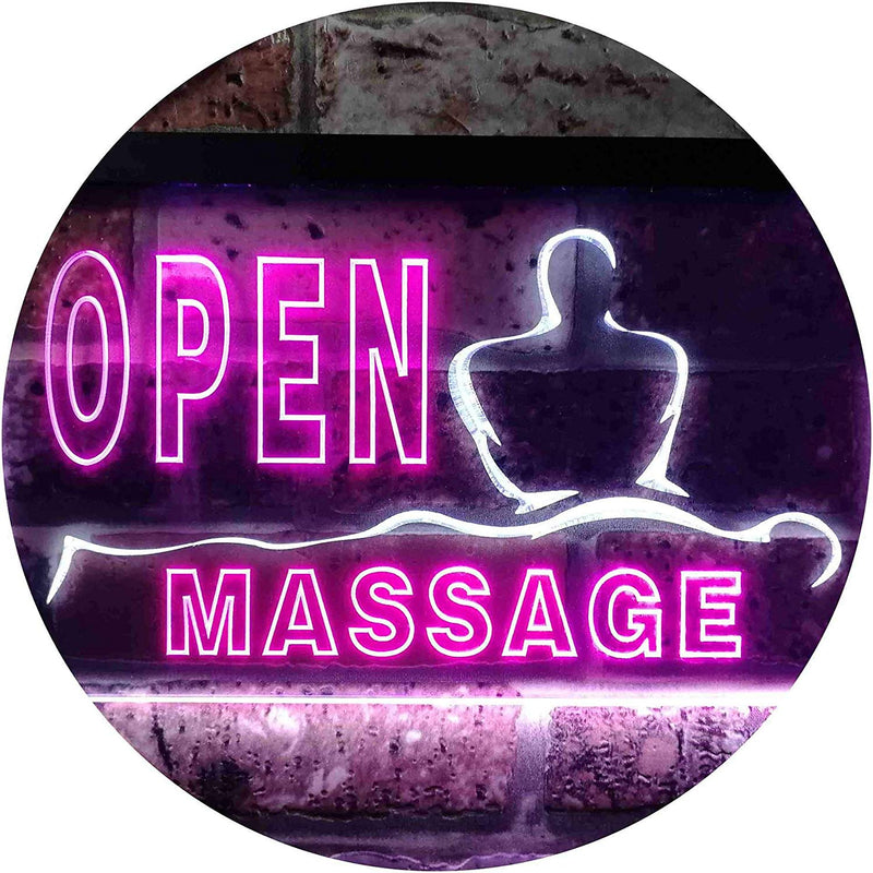 Open Massage LED Light Sign - LED Gift Works