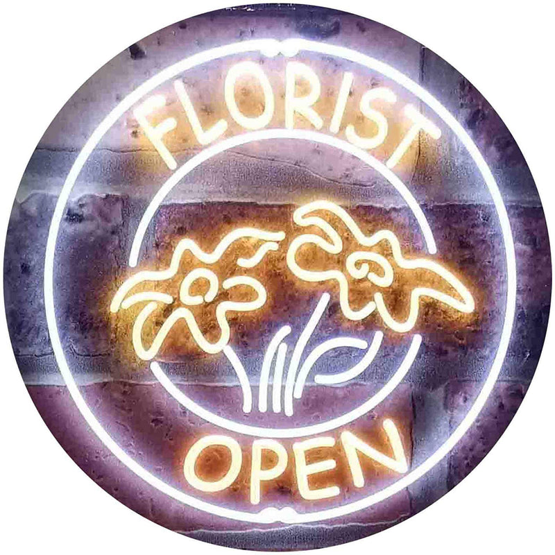 Flower Shop Open Florist LED Light Sign - LED Gift Works
