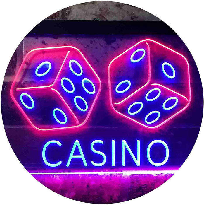 Dice Casino LED Light Sign - Way Up Gifts