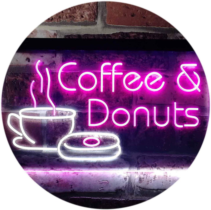 Coffee Donuts LED Light Sign - Way Up Gifts