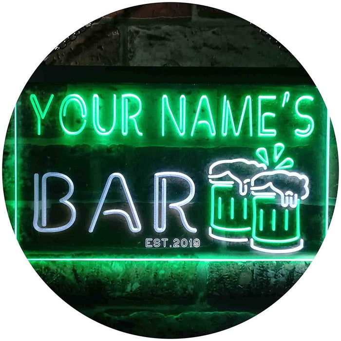 Personalized Beer Mugs Bar LED Light Sign - Way Up Gifts