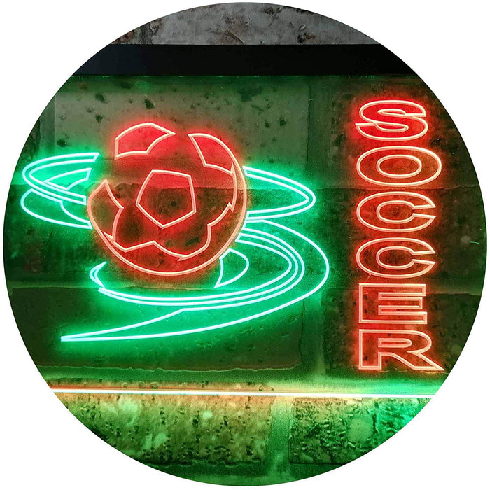 Kids Room Decor Soccer LED Light Sign - Way Up Gifts