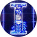 Family Name Letter I Monogram Initial LED Light Sign - Way Up Gifts