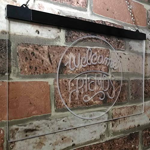 Welcome Friends LED Light Sign - LED Gift Works
