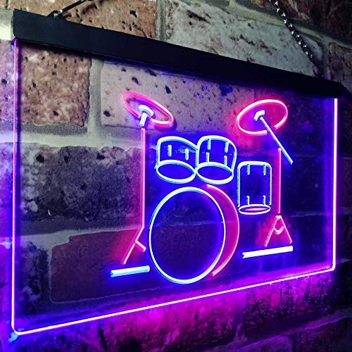Drum Set Music Instruments LED Light Sign - Way Up Gifts