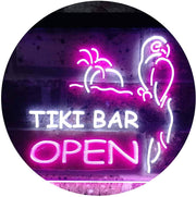 Parrot Tiki Bar Open LED Light Sign - LED Gift Works