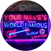 Personalized Guitar Lounge Music Room Studio LED Light Sign - LED Gift Works
