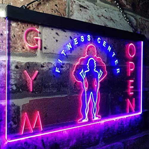 Fitness Center Open Gym LED Light Sign - Way Up Gifts