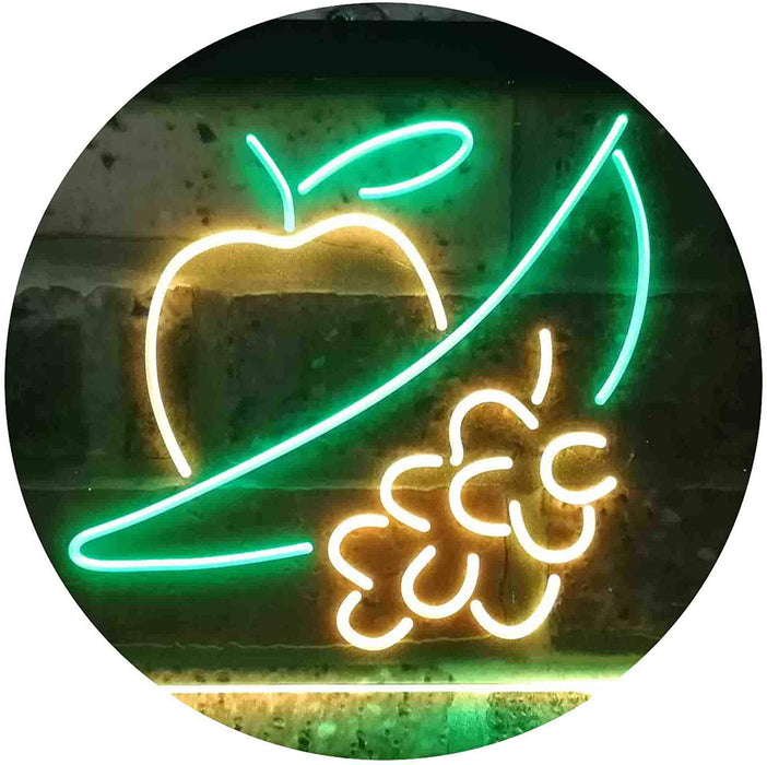 Apple Grapes Banana Grocery Fruit LED Light Sign - Way Up Gifts