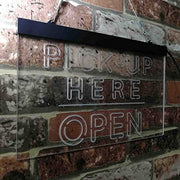 Pick Up Here Open LED Light Sign - LED Gift Works