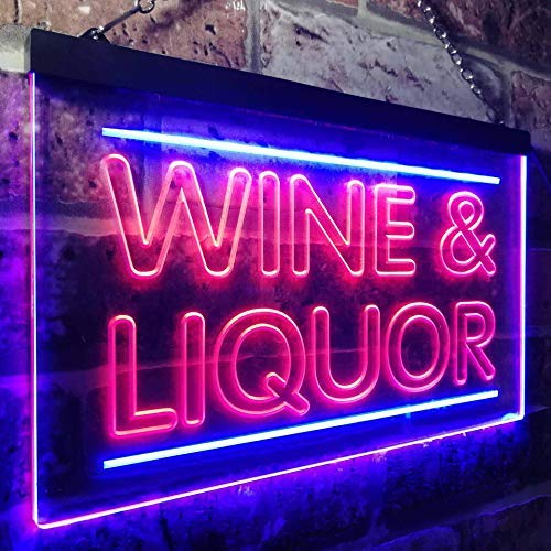 Wine Liquor LED Light Sign - Way Up Gifts