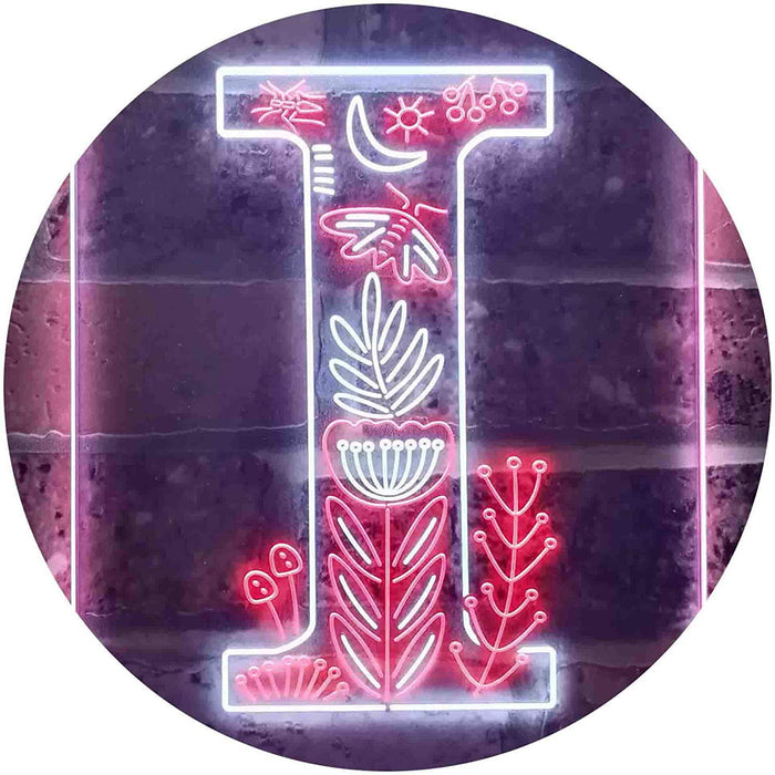 Family Name Letter I Monogram Initial LED Light Sign - Way Up Gifts
