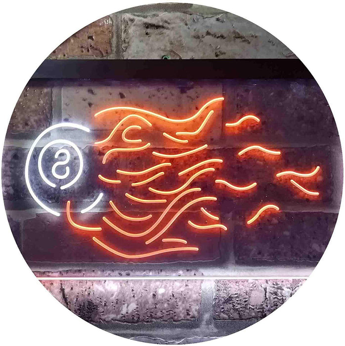 Fire 8 Ball Pool Billiards LED Light Sign - Way Up Gifts