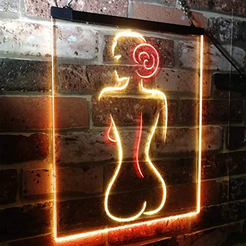 Lady Back Sexy Woman Man Cave LED Light Sign - Way Up Gifts
