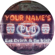 Personalized Traditional Irish Pub LED Light Sign - LED Gift Works