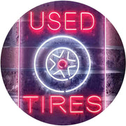 Auto Shop Car Garage Used Tires LED Light Sign - LED Gift Works