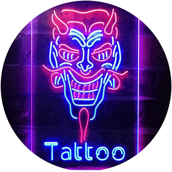 Hannya Mask Tattoo LED Light Sign - Way Up Gifts