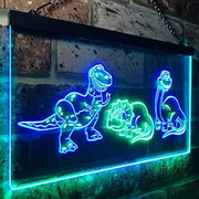 Dinosaur T Rex Triceratops Night Light Kids Bedroom Decor LED Light Sign - LED Gift Works