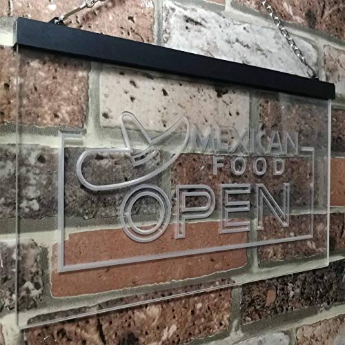 Restaurant Mexican Food Open LED Light Sign - Way Up Gifts
