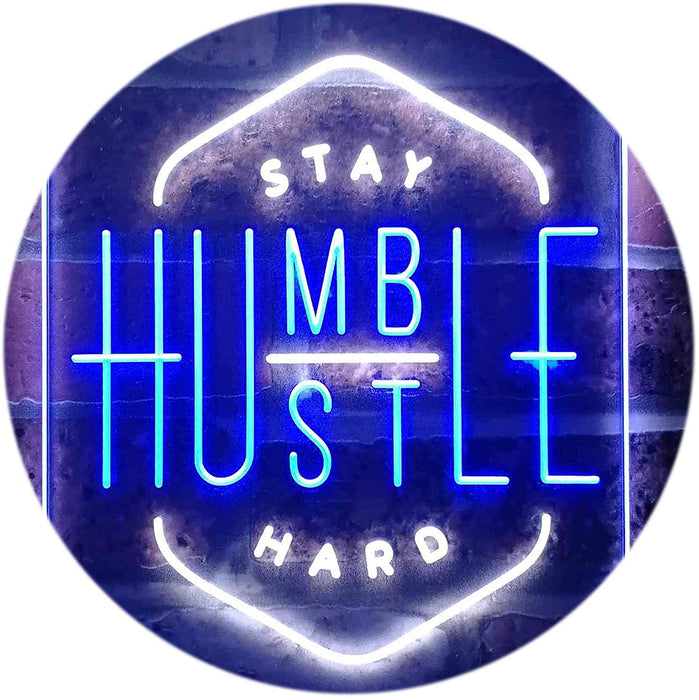 Stay Humble Hustle Hard LED Light Sign - Way Up Gifts