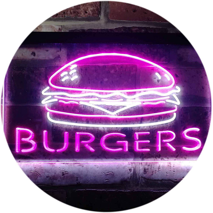 Hamburgers Burgers LED Light Sign - Way Up Gifts