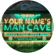 Personalized Western Theme Man Cave LED Light Sign - LED Gift Works