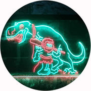 Caveman Dinosaur LED Light Sign - LED Gift Works