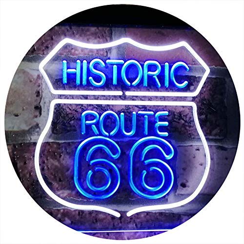 Historic Route 66 LED Light Sign - Way Up Gifts