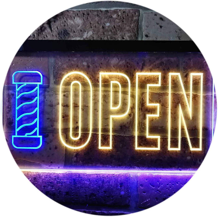 Barber Shop Pole Open LED Light Sign - Way Up Gifts