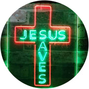 Jesus Saves LED Light Sign - LED Gift Works
