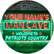 Personalized Patriots Country Man Cave LED Light Sign - LED Gift Works