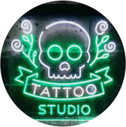 Skull Tattoo Studio LED Light Sign - LED Gift Works