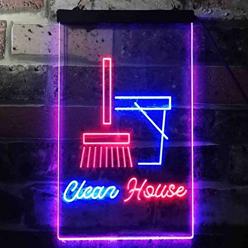 Clean House Helper Maid Service LED Light Sign - LED Gift Works