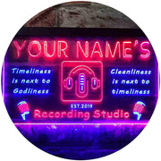 Personalized Recording Studio LED Light Sign - LED Gift Works