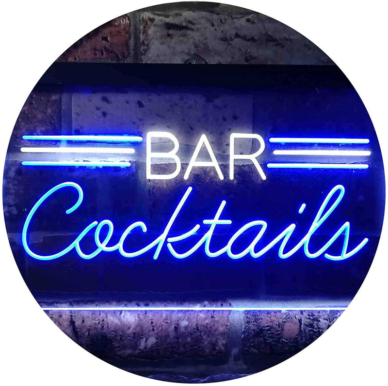 Bar Cocktails LED Light Sign - LED Gift Works