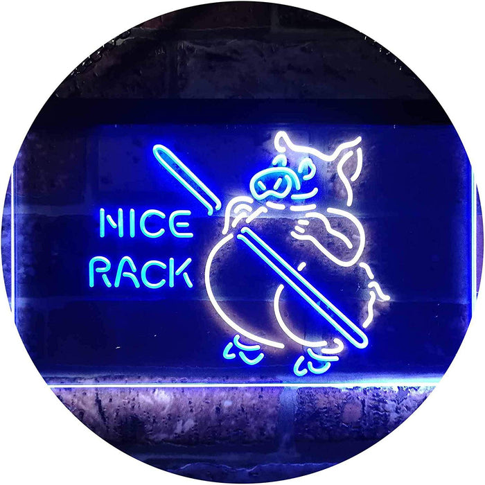Nice Rack BBQ Pig Pool Billiards LED Light Sign - Way Up Gifts