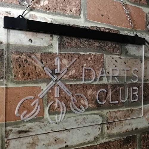 Darts Club LED Light Sign - LED Gift Works