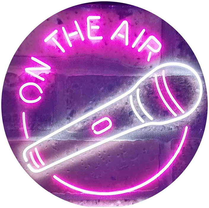 Microphone On The Air LED Light Sign - Way Up Gifts