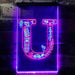 Family Name Letter U Monogram Initial LED Light Sign - Way Up Gifts