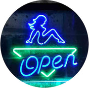 Sexy Girl Open LED Light Sign - LED Gift Works