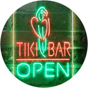 Parrot Tiki Bar Open LED Light Sign - LED Gift Works