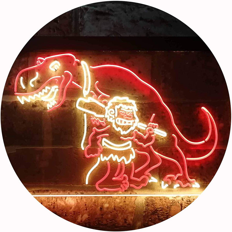 Caveman Dinosaur LED Light Sign - LED Gift Works