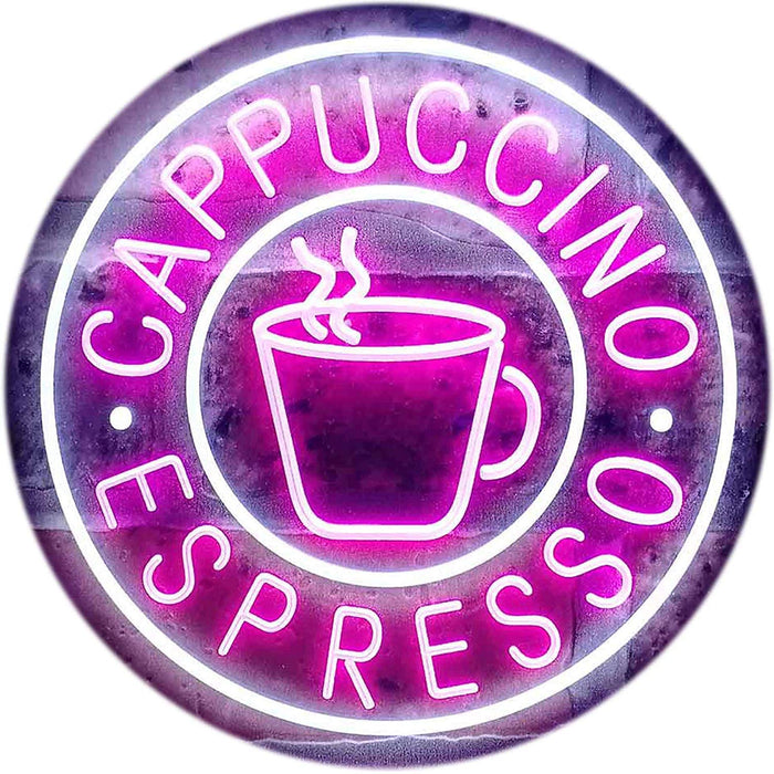 Coffee Cappuccino Espresso LED Light Sign - Way Up Gifts