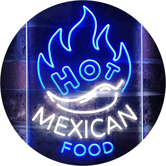 Hot Mexican Food LED Light Sign - Way Up Gifts
